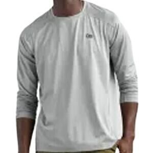 Outdoor Research Argon Long Sleeve Tee AirVent UPF 30 Crew Neck Gray Small